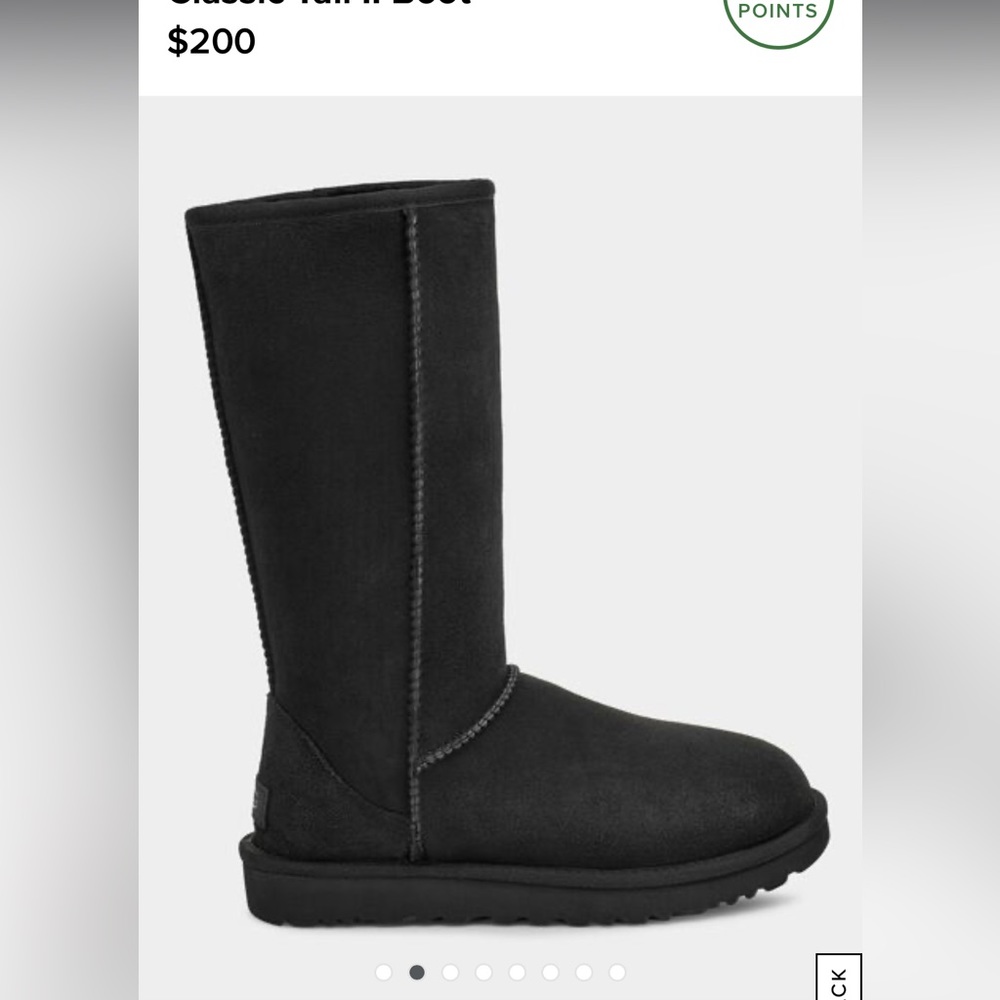 Brand new, in box, never worn. Black Uggs, classic style. Size 7